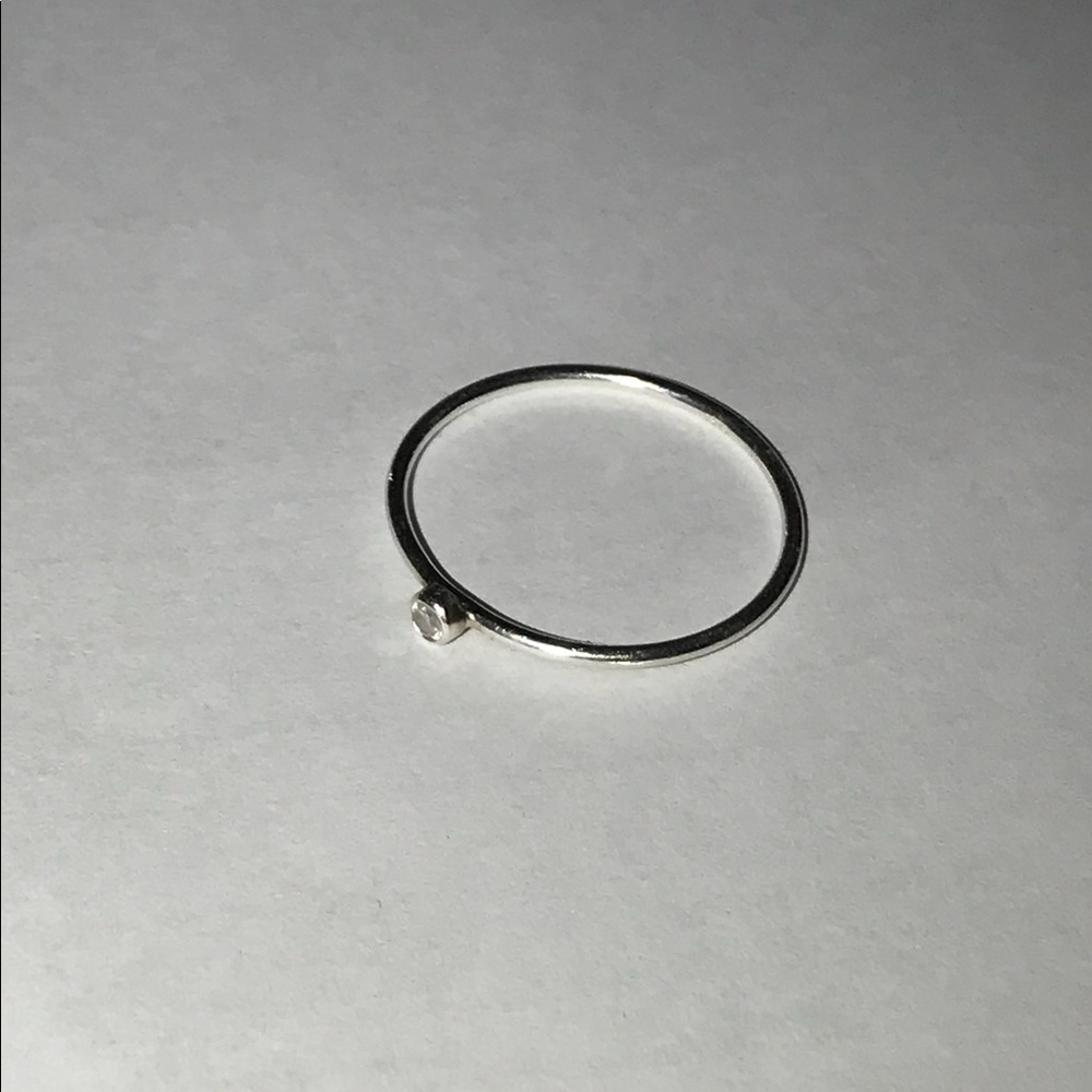 Sterling Silver Diamond Ring